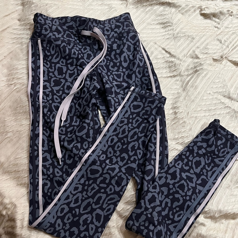 The Upside Leopard Print Leggings with Stripes